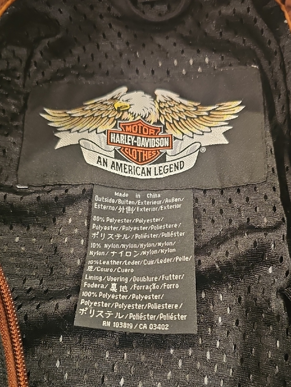 Q Womens Black And Orange Harley Davidson Jacket - Picture 7 of 14